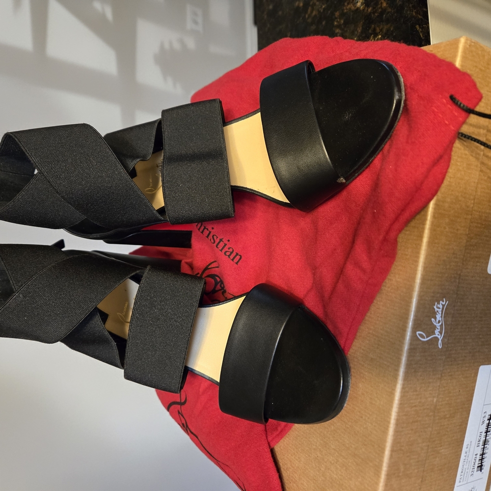 Christian Louboutin Black Heeled Sandals